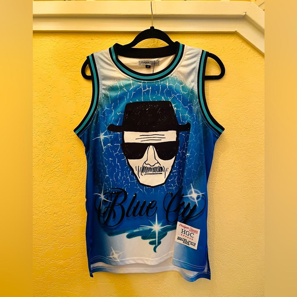 NWOT Walter White Breaking Bad Headgear Classics Basketball Jersey, Size Small